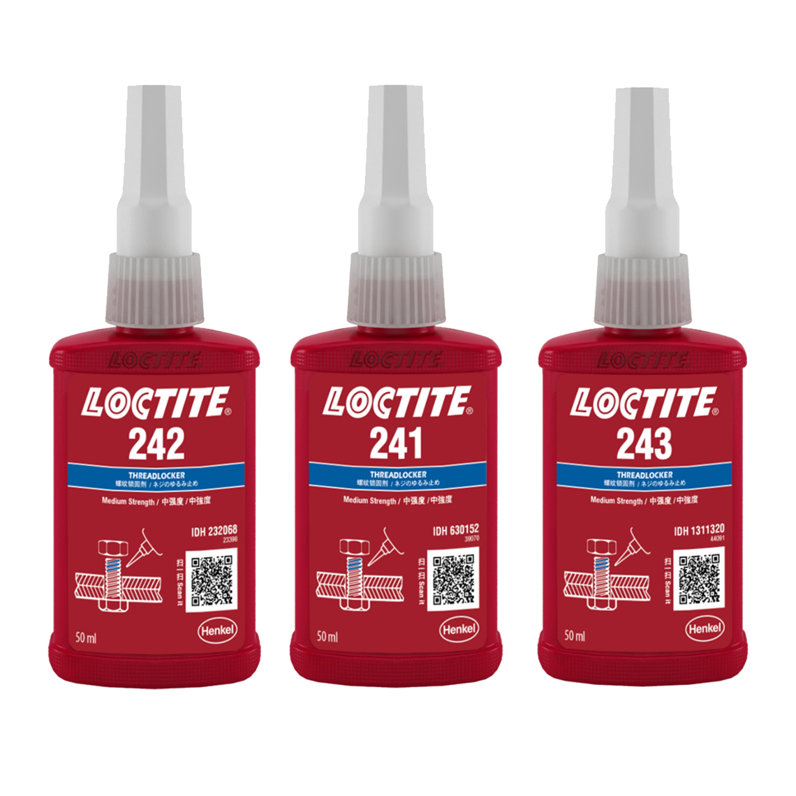 Wyw02 Loctite 243 Frenafiletti Adesivo anaerobico sigillante per alte temperature in metallo universale